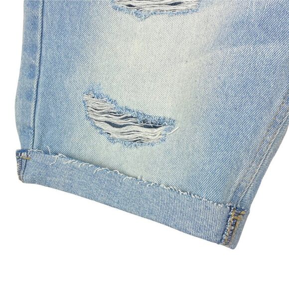 Aeropostale Aero Men's Slim Light Wash Distressed Cuffed Jean Denim Shorts US 31 - Picture 8 of 14